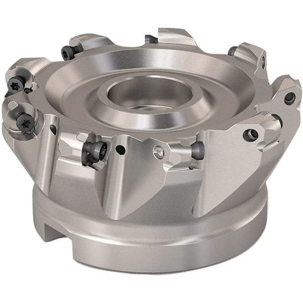 Seco - 88mm Cut Diam, 6mm Max Depth, 32mm Arbor Hole, 9 Inserts, RP..1204 Insert Style, Indexable Copy Face Mill - R220.29 Cutter Style, 8,800 Max RPM, 50mm High, Through Coolant, Series R220.29 - Industrial Tool & Supply