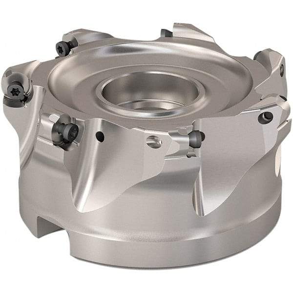 Seco - 89.6mm Cut Diam, 6mm Max Depth, 1-1/2" Arbor Hole, 7 Inserts, RP..1204 Insert Style, Indexable Copy Face Mill - R220.29 Cutter Style, 8,800 Max RPM, 2 High, Through Coolant, Series R220.29 - Industrial Tool & Supply