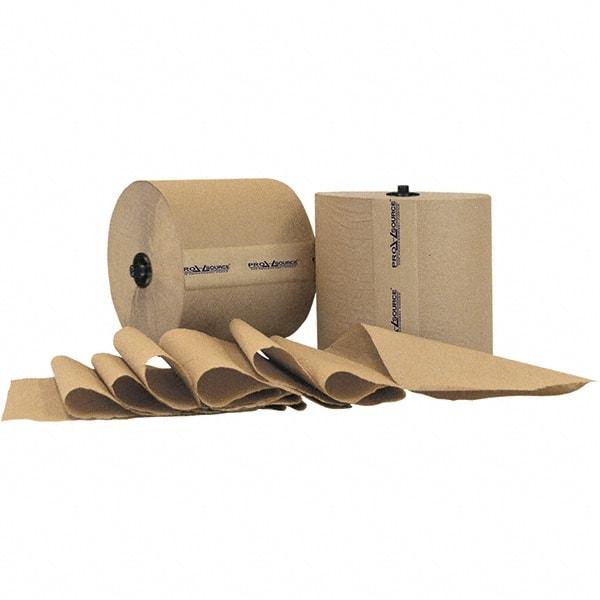 PRO-SOURCE - Hard Roll of 1 Ply Natural Paper Towels - 7-7/8" Wide, 800' Roll Length - Industrial Tool & Supply