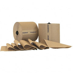 PRO-SOURCE - Hard Roll of 1 Ply Natural Paper Towels - 7-7/8" Wide, 800' Roll Length - Industrial Tool & Supply