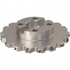 Seco - Shell Mount Connection, 0.787" Cutting Width, 59.31mm Depth of Cut, 250mm Cutter Diam, 60mm Hole Diam, 9 Tooth Indexable Slotting Cutter - R335.25 Toolholder, XNHQ 12 Insert, Right Hand Cutting Direction - Industrial Tool & Supply