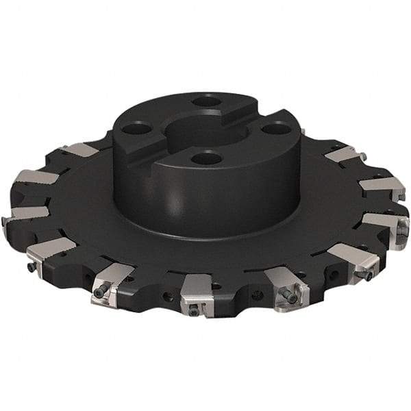 Seco - Shell Mount Connection, 17/32" Cutting Width, 2-1/8" Depth of Cut, 200mm Cutter Diam, 40mm Hole Diam, 7 Tooth Indexable Slotting Cutter - R335.25 Toolholder, XNHQ 1407 Insert, Right Hand Cutting Direction - Industrial Tool & Supply
