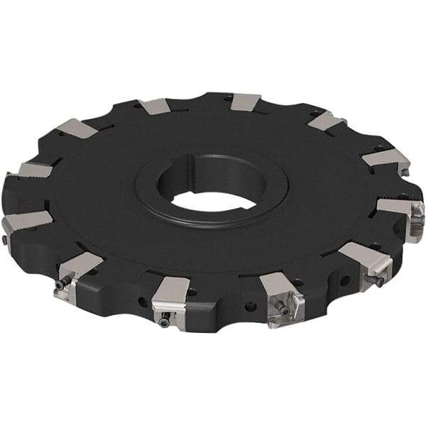 Seco - Arbor Hole Connection, 0.669" Cutting Width, 2-1/2" Depth of Cut, 200mm Cutter Diam, 50mm Hole Diam, 6 Tooth Indexable Slotting Cutter - R335.25 Toolholder, XNHQ 1407 Insert, Neutral Cutting Direction - Industrial Tool & Supply