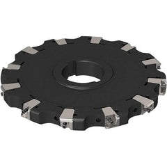 Seco - Arbor Hole Connection, 0.669" Cutting Width, 2-1/2" Depth of Cut, 200mm Cutter Diam, 50mm Hole Diam, 6 Tooth Indexable Slotting Cutter - R335.25 Toolholder, XNHQ 1407 Insert, Neutral Cutting Direction - Industrial Tool & Supply