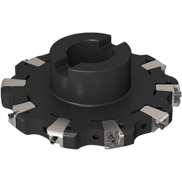 Seco - Shell Mount Connection, 0.669" Cutting Width, 43.82mm Depth of Cut, 160mm Cutter Diam, 40mm Hole Diam, 5 Tooth Indexable Slotting Cutter - R335.25 Toolholder, XNHQ 1407 Insert, Right Hand Cutting Direction - Industrial Tool & Supply