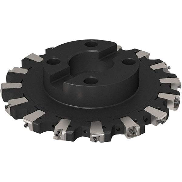 Seco - Shell Mount Connection, 0.669" Cutting Width, 58.98mm Depth of Cut, 250mm Cutter Diam, 60mm Hole Diam, 8 Tooth Indexable Slotting Cutter - R335.25 Toolholder, XNHQ 1407 Insert, Right Hand Cutting Direction - Industrial Tool & Supply