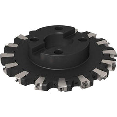 Seco - Shell Mount Connection, 0.669" Cutting Width, 58.98mm Depth of Cut, 250mm Cutter Diam, 60mm Hole Diam, 8 Tooth Indexable Slotting Cutter - R335.25 Toolholder, XNHQ 1407 Insert, Right Hand Cutting Direction - Industrial Tool & Supply