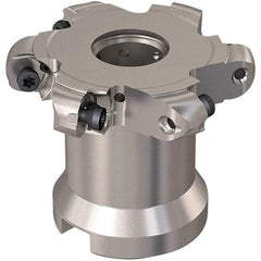 Seco - Shell Mount Connection, 0.472" Cutting Width, 15mm Depth of Cut, 63mm Cutter Diam, 22mm Hole Diam, 3 Tooth Indexable Slotting Cutter - R335.29 Toolholder, RP.. 1204 Insert, Right Hand Cutting Direction - Industrial Tool & Supply