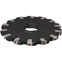 Seco - Arbor Hole Connection, 17/32" Cutting Width, 63.54mm Depth of Cut, 200mm Cutter Diam, 50mm Hole Diam, 7 Tooth Indexable Slotting Cutter - R335.25 Toolholder, XNHQ 1407 Insert, Neutral Cutting Direction - Industrial Tool & Supply