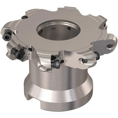 Seco - Shell Mount Connection, 0.472" Cutting Width, 20mm Depth of Cut, 80mm Cutter Diam, 27mm Hole Diam, 4 Tooth Indexable Slotting Cutter - R335.29 Toolholder, RP.. 1204 Insert, Right Hand Cutting Direction - Industrial Tool & Supply