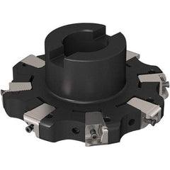 Seco - Shell Mount Connection, 0.669" Cutting Width, 32.32mm Depth of Cut, 125mm Cutter Diam, 32mm Hole Diam, 4 Tooth Indexable Slotting Cutter - R335.25 Toolholder, XNHQ 1407 Insert, Right Hand Cutting Direction - Industrial Tool & Supply