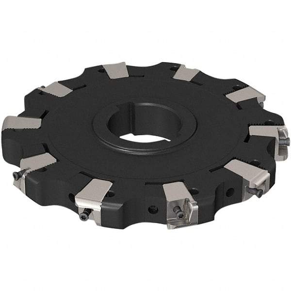 Seco - Arbor Hole Connection, 0.669" Cutting Width, 50.5mm Depth of Cut, 160mm Cutter Diam, 40mm Hole Diam, 5 Tooth Indexable Slotting Cutter - R335.25 Toolholder, XNHQ 1407 Insert, Neutral Cutting Direction - Industrial Tool & Supply