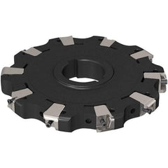 Seco - Arbor Hole Connection, 0.669" Cutting Width, 50.5mm Depth of Cut, 160mm Cutter Diam, 40mm Hole Diam, 5 Tooth Indexable Slotting Cutter - R335.25 Toolholder, XNHQ 1407 Insert, Neutral Cutting Direction - Industrial Tool & Supply