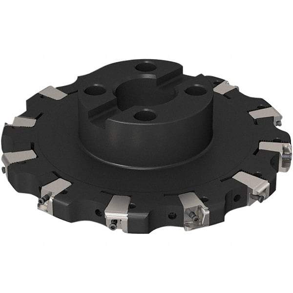Seco - Shell Mount Connection, 0.669" Cutting Width, 2-1/8" Depth of Cut, 200mm Cutter Diam, 40mm Hole Diam, 6 Tooth Indexable Slotting Cutter - R335.25 Toolholder, XNHQ 1407 Insert, Right Hand Cutting Direction - Industrial Tool & Supply