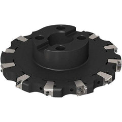Seco - Shell Mount Connection, 0.669" Cutting Width, 2-1/8" Depth of Cut, 200mm Cutter Diam, 40mm Hole Diam, 6 Tooth Indexable Slotting Cutter - R335.25 Toolholder, XNHQ 1407 Insert, Right Hand Cutting Direction - Industrial Tool & Supply