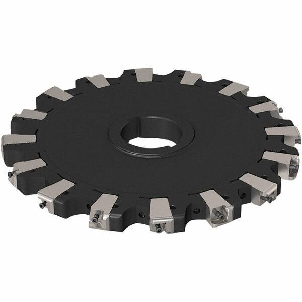 Seco - Arbor Hole Connection, 0.669" Cutting Width, 88.5mm Depth of Cut, 250mm Cutter Diam, 50mm Hole Diam, 8 Tooth Indexable Slotting Cutter - R335.25 Toolholder, XNHQ 1407 Insert, Neutral Cutting Direction - Industrial Tool & Supply