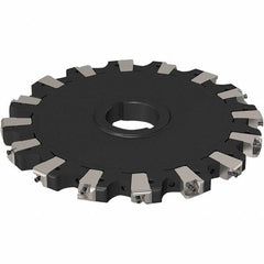 Seco - Arbor Hole Connection, 0.669" Cutting Width, 88.5mm Depth of Cut, 250mm Cutter Diam, 50mm Hole Diam, 8 Tooth Indexable Slotting Cutter - R335.25 Toolholder, XNHQ 1407 Insert, Neutral Cutting Direction - Industrial Tool & Supply