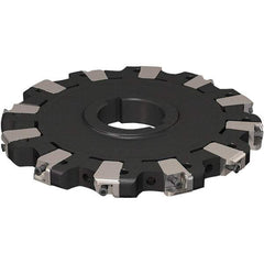 Seco - Arbor Hole Connection, 17/32" Cutting Width, 50.54mm Depth of Cut, 160mm Cutter Diam, 40mm Hole Diam, 6 Tooth Indexable Slotting Cutter - R335.25 Toolholder, XNHQ 1407 Insert, Neutral Cutting Direction - Industrial Tool & Supply
