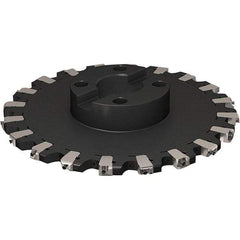Seco - Shell Mount Connection, 17/32" Cutting Width, 91.48mm Depth of Cut, 315mm Cutter Diam, 60mm Hole Diam, 10 Tooth Indexable Slotting Cutter - R335.25 Toolholder, XNHQ 1407 Insert, Right Hand Cutting Direction - Industrial Tool & Supply