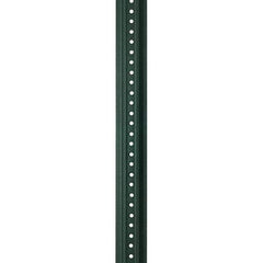 Nucor - 7' High, Powder Coated Traffic Sign Post - Steel, 3/8" Hole Diam, Green - Industrial Tool & Supply