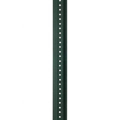 Nucor - 10' High, Powder Coated Traffic Sign Post - Steel, 3/8" Hole Diam, Green - Industrial Tool & Supply