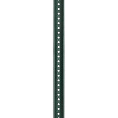 Nucor - 8' High, Powder Coated Traffic Sign Post - Steel, 3/8" Hole Diam, Green - Industrial Tool & Supply