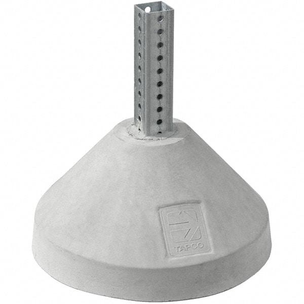 TAPCO - Galvanized Traffic Sign Post - Steel/Concrete, Compatible with 24" High x 24" Wide Signs, 7/16" Hole Diam, Silver & Gray - Industrial Tool & Supply