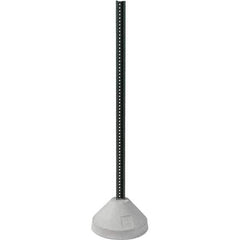 TAPCO - 6' High, Powder Coated Traffic Sign Post Base - Steel/Concrete, Compatible with 24" High x 24" Wide Signs, 3/8" Hole Diam, Green & Gray - Industrial Tool & Supply
