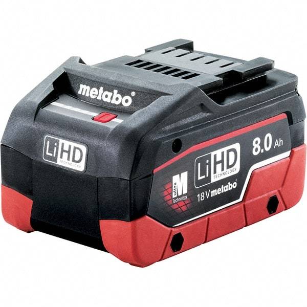 Metabo - 18 Volt Lithium-Ion Power Tool Battery - 8 Ahr Capacity, 160 min Charge Time, Series 18V LiHD - Industrial Tool & Supply