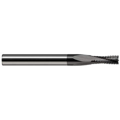 Square End Mill: 1/4'' Dia, 1-1/4'' LOC, 1/4'' Shank Dia, 2-1/2'' OAL, 6 Flutes, Solid Carbide Single End, Amorphous Diamond Finish, 12 ° Helix, RH Cut, RH Flute