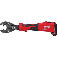 12,000 Lb Force, 8 AWG to 600 kcmil Capacity, Power Crimper Kit In-Line Handle, 18V, Lithium-Ion Battery Included