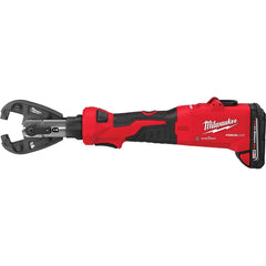 Milwaukee Tool - 12,000 Lb Force, 8 AWG to 600 kcmil Capacity, Power Crimper Kit - Exact Industrial Supply
