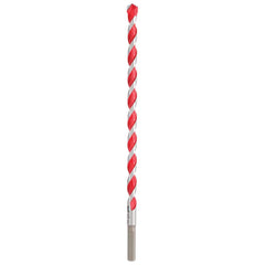 Milwaukee Tool - Rotary Drill/Hammer Drill Bits; Drill Bit Size (Inch): 1/2 ; Shank Type: Round with Flats ; Usable Length (Inch): 10.0000 ; Drill Bit Material: Carbide Tipped ; Flute Length (Inch): 10 ; Number of Pieces: 1.000 - Exact Industrial Supply