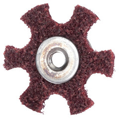 3″ Diameter AG Non Woven Star Medium Grit 1/4 20 Eyelet AlumInum Oxide - Industrial Tool & Supply