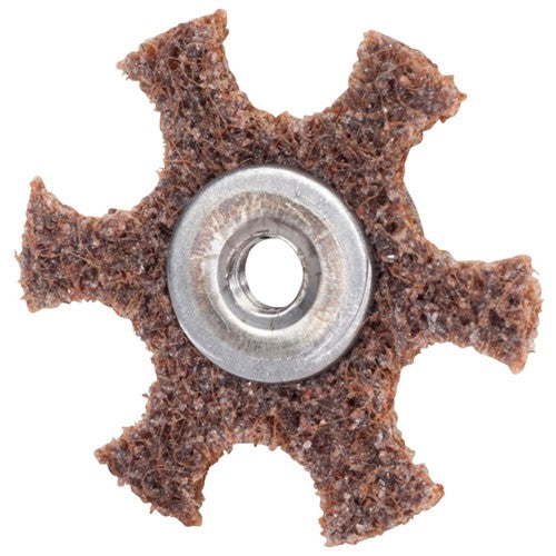4″ Diameter AG Non Woven Star Coarse Grit 1/4 20 Eyelet AlumInum Oxide - Industrial Tool & Supply