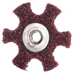 4″ Diameter AG Non Woven Star Medium Grit 1/4 20 Eyelet AlumInum Oxide - Industrial Tool & Supply