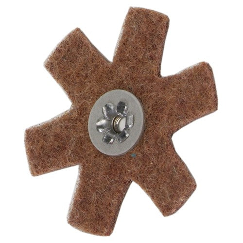 4″ Diameter AG Non Woven Star Coarse Grit 1/4 20 Eyelet AlumInum Oxide - Industrial Tool & Supply
