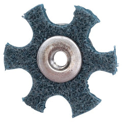 4″ Diameter AG Non Woven Star Very FIne Grit 1/4 20 Eyelet AlumInum Oxide - Industrial Tool & Supply