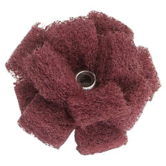 1 1/2″ × 1 1/2″ × 1/2″ Cross Buff 3-Ply Medium Grit 8-32 Eyelet Aluminum Oxide - Industrial Tool & Supply