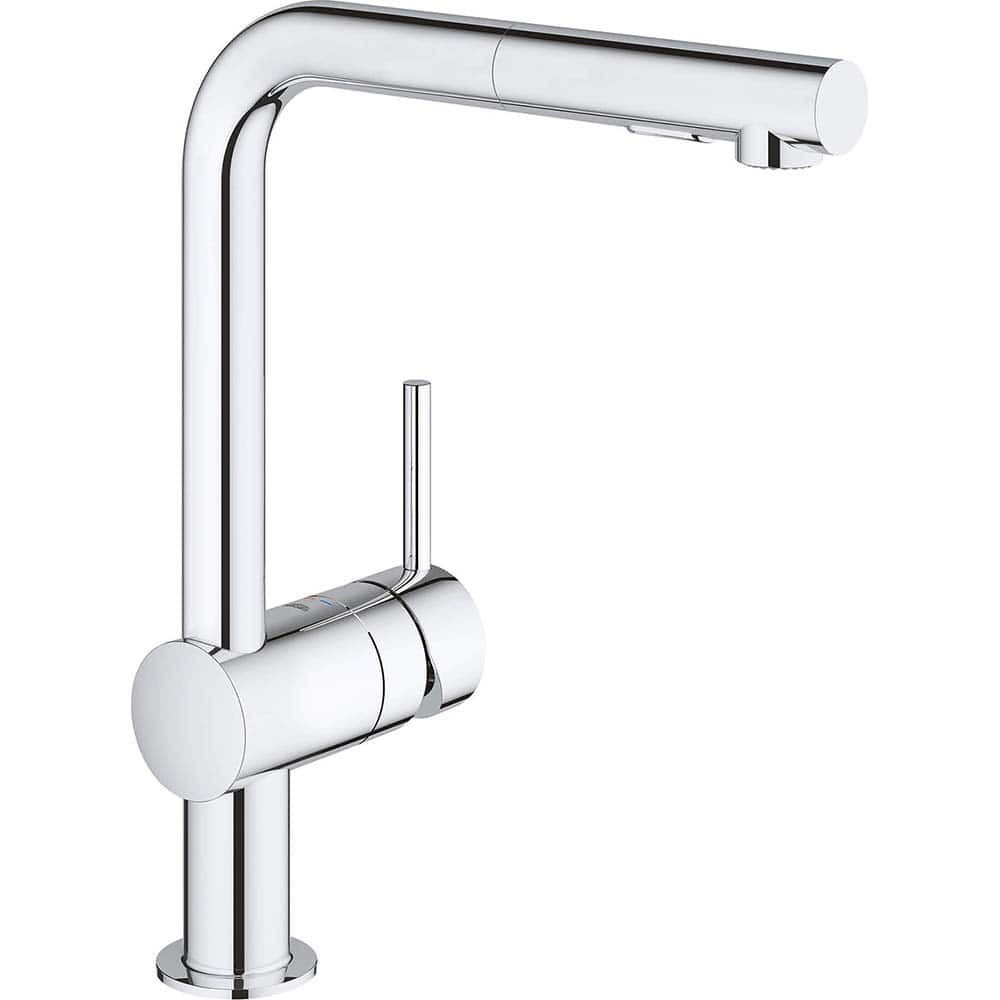 Grohe - Kitchen & Bar Faucets; Type: Pull Out ; Style: Contemporary; Modern; Transitional ; Mount: Deck ; Design: One Handle ; Handle Type: Lever ; Spout Type: Pullout - Exact Industrial Supply