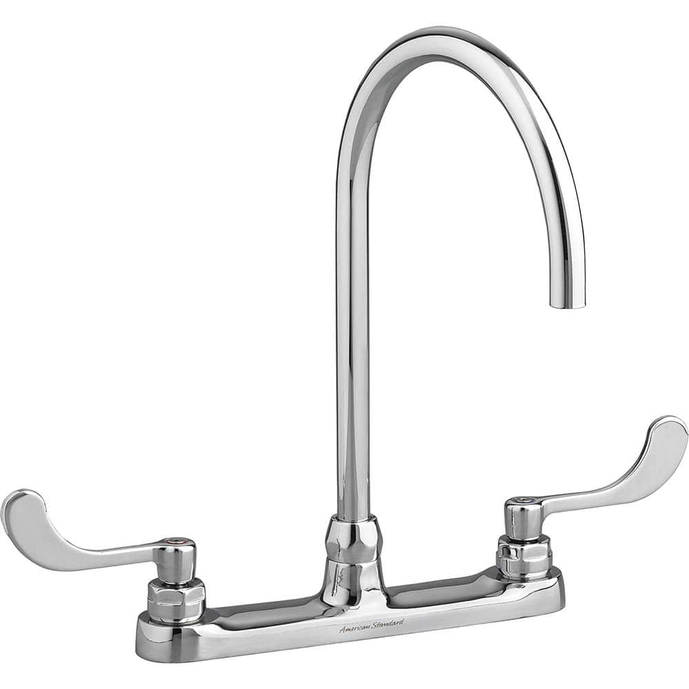 American Standard - Kitchen & Bar Faucets; Type: Gooseneck ; Style: Contemporary; Modern; Transitional ; Mount: Wallmount ; Design: Two Handle ; Handle Type: Lever ; Spout Type: Gooseneck - Exact Industrial Supply
