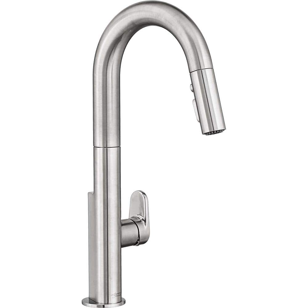American Standard - Kitchen & Bar Faucets; Type: Pull Down ; Style: Contemporary; Modern; Transitional ; Mount: Deck ; Design: One Handle ; Handle Type: Lever ; Spout Type: High Arc - Exact Industrial Supply