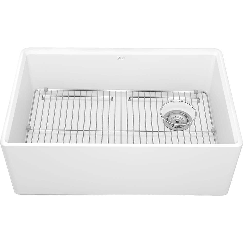 American Standard - Faucet Replacement Parts & Accessories; Type: Avery 30 x 20-Inch Fine Fireclay Undermount or Flush Mount Single Bowl Apron Front Kitchen Sink ; For Use With: Avery 30 x 20-Inch Fine Fireclay Undermount or Flush Mount Single Bowl Apron - Exact Industrial Supply