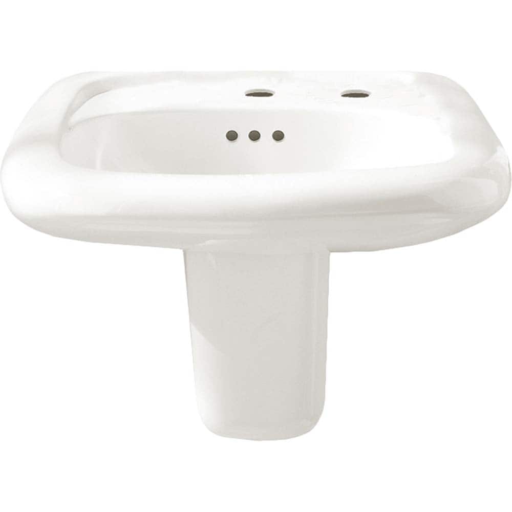 American Standard - Faucet Replacement Parts & Accessories; Type: Murro Wall-Hung EverClean Sink with Center Hole Only and Extra Right Hand Hole ; For Use With: Murro Wall-Hung EverClean Sink with Center Hole Only and Extra Right Hand Hole ; Material: Vi - Exact Industrial Supply