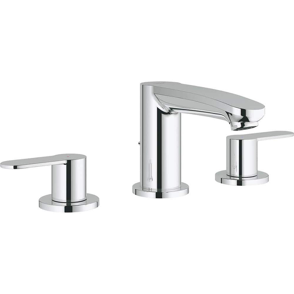 Grohe - Lavatory Faucets; Type: Widespread ; Spout Type: Low Arc ; Design: Two Handle ; Handle Type: Lever ; Mounting Centers: 8 (Inch); Drain Type: Pop-Up - Exact Industrial Supply
