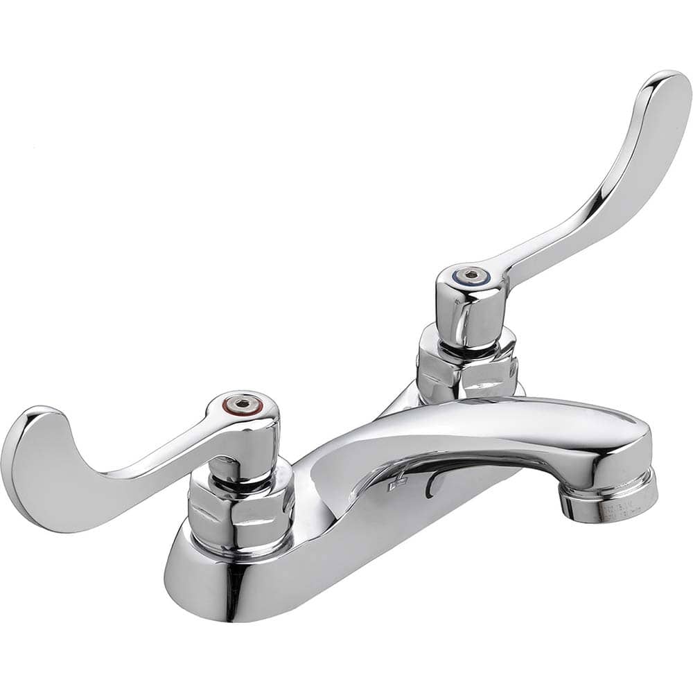 American Standard - Lavatory Faucets; Type: Centerset ; Spout Type: Low Arc ; Design: Two Handle ; Handle Type: Lever ; Mounting Centers: 4 (Inch); Drain Type: No Drain - Exact Industrial Supply