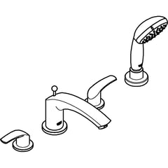 Grohe - Tub & Shower Faucets; Type: Bathtub Faucet with Handshower ; Style: Contemporary; Modern; Transitional ; Design: Two Handle ; Material: Metal ; Handle Type: Lever ; Handle Material: Metal - Exact Industrial Supply