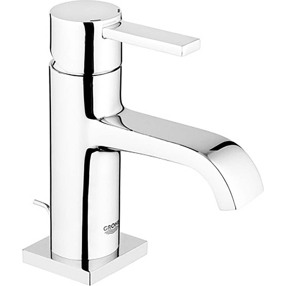 Grohe - Lavatory Faucets; Type: Deck Mount ; Spout Type: Low Arc ; Design: Lever ; Handle Type: Lever ; Mounting Centers: Single Hole (Inch); Drain Type: Pop-Up - Exact Industrial Supply