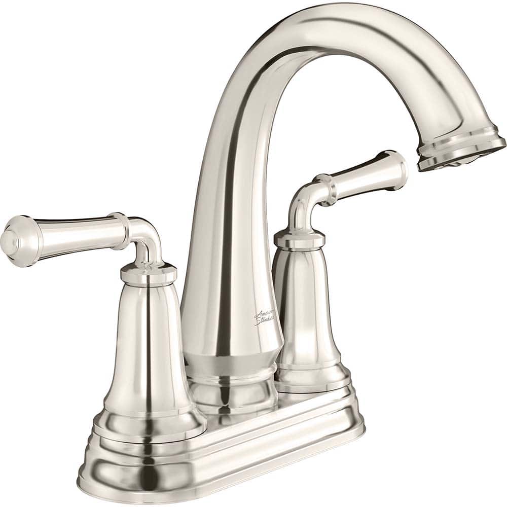 American Standard - Lavatory Faucets; Type: Centerset ; Spout Type: High Arc ; Design: Two Handle ; Handle Type: Lever ; Mounting Centers: 4 (Inch); Drain Type: Pop-Up - Exact Industrial Supply