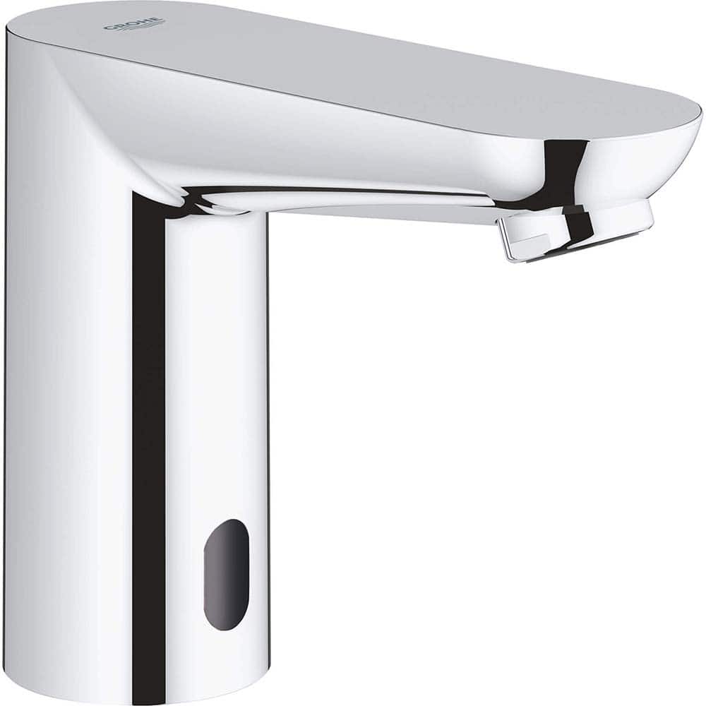 Grohe - Electronic & Sensor Faucets; Type: Sensor ; Style: Modern; Contemporary ; Type of Power: Lithium Battery Backup ; Spout Type: Low Arc ; Mounting Centers: Single Hole (Inch); Finish/Coating: Polished Chrome - Exact Industrial Supply